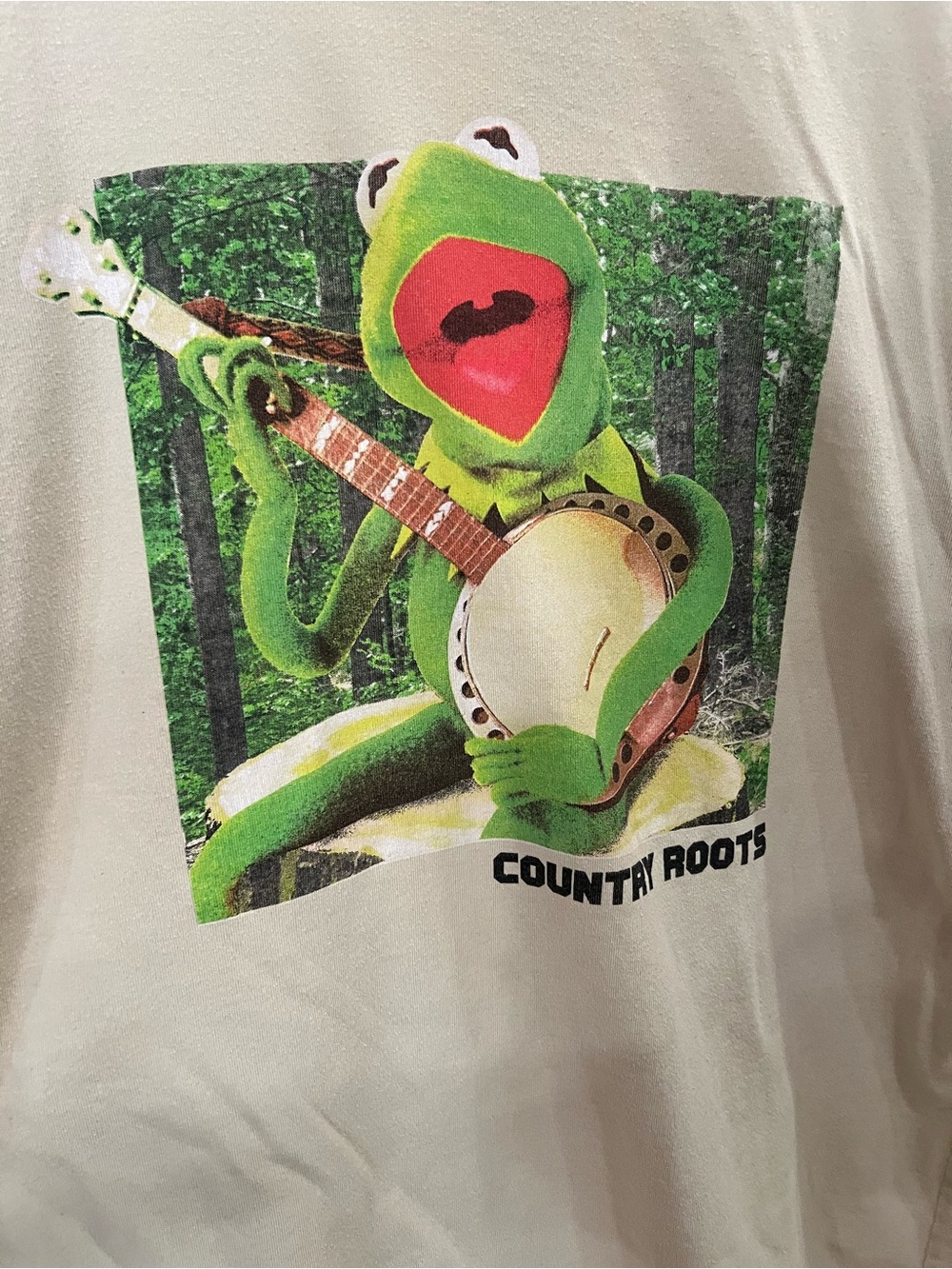 Disney Green Kermit Banjo Graphic Tee “Country Roots”